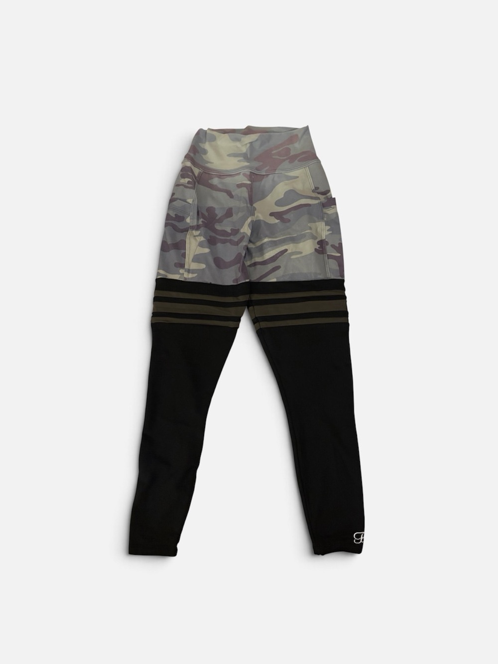 Bombshell Sportswear Camo & Black Thigh-High Pocket Performance Leggings